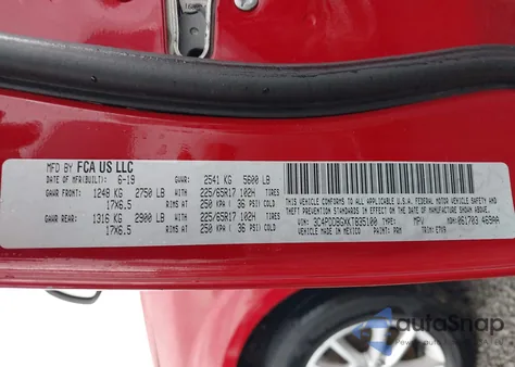 2019 Dodge Journey Se Awd from USA, damaged, VIN 3C4PDDBGXKT835100